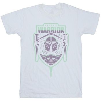 Disney Tops y Camisetas The Mandalorian Fierce Warrior para niño
