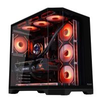 progaming banshee caja pc cube tower atx con 7 ventiladores argb reverse controlador argb  pwm filtros antipolvo alto airflow