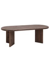 mesa de centro de madera maciza en tono nogal de 120x40cm