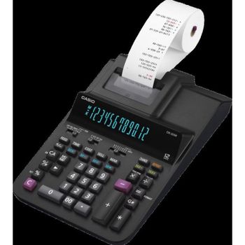 Calculadora de sobremesa Casio DR-200R impresión 12 dígitos negra