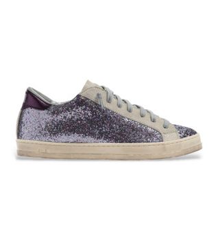 P448 para mujer. F25JOHN153 Zapatillas John Stargaze lila (37), Piel, Plano, Cordones, Casual