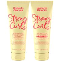 umberto giannini strong curls strengthening shampoo  conditioner duo