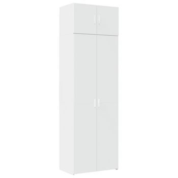 Armario De Madera De Ingeniería Blanco 70x42,5x225 Cm Vidaxl