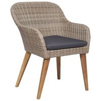 sillas de jardin con cojines 2 unidades ratan sintetico marron cfw363718