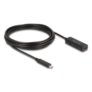 Cable de extensión USB-C DeLOCK 80028 5 m USB 3.2 Gen 2 10 Gbit/s Negro