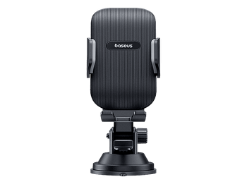 Soporte de móvil para coche - Baseus Go UltraControl, Universal, Sistema ventosa ultrapotente, Ajustable, Rotación 360º, Negro Cluster