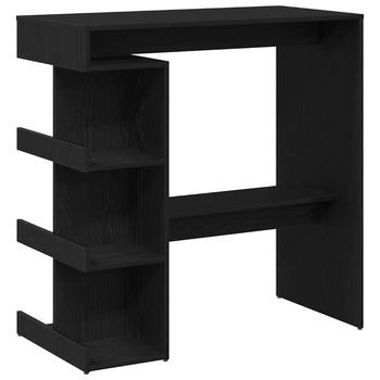 Mesa De Bar Con Estante Roble Negro 100 X 48 X 101,5 Cm