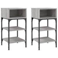 mesitas noche 2 uds madera ingenieria gris sonoma 35x345x70 cm vidaxl