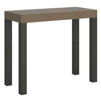 Consola Extensible 90x40/300 Cm Everyday Gris Paloma Estructura Antracita