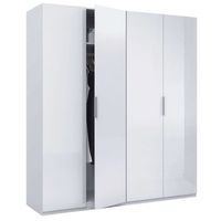 armario 4 puertas -blanco brillo- 204  x 180 x 52 cm