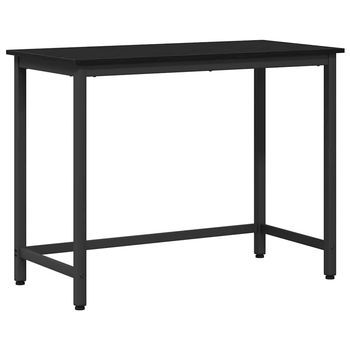 Mesa Roble Negro 80 X 50 X 76,5 Cm Madera Ingenierizada Y Acero Vidaxl