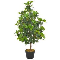 planta artificial con maceta de laurel verde 90 cm decoracion interior dec022023