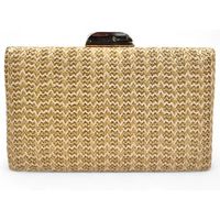 timbos bolso de mano clutch de fiesta beige 129346 para mujer