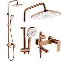 conjunto de ducha rea storm brush copper