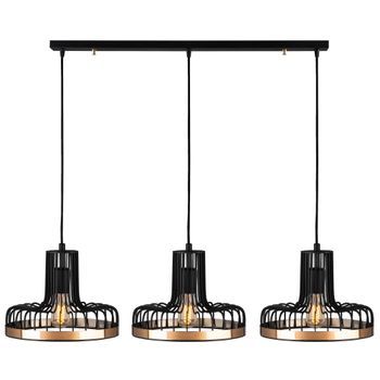 Lámpara De Techo Fellini-mr-774 Cobre Negro Metal 100x20x112 Cm