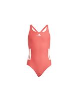 banador de natacion adidas 3 bandas bld infantil rojoblanco