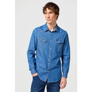 Wrangler Camisa manga larga 112130117 WESTERN-DENIM MEDIUM para hombre