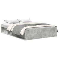 estructura de cama gris hormigon 120x190 cm