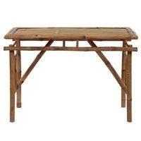 mesa plegable de jardin  mesa de exterior de bambu 115x50x75 cm