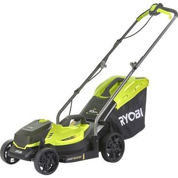 Ryobi Rlm18x33b40, Cortacésped Inalámbrico One+ De 18v, Kit De Batería Y Cargador De 4,0ah, Verde/gris