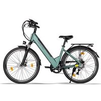 bicicleta electrica urbana a32 de 26 250 w bateria de 36 v y 128 ah verde