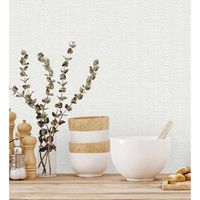 papel pintado vinilico lavable de espigas con textura en relieve - delhi 680972 de gaulan - rollo de 10 m x 106 m