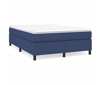 Estructura de cama box spring tela azul 140x200 cm