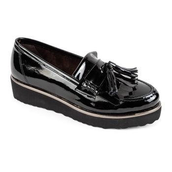 Mocasín charol negro