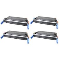 compatible multipack hp colour laserjet 4610n printer toner cartridges 4 pack -c9720a