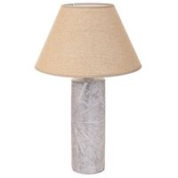 lampara de mesa de poliresina blanca