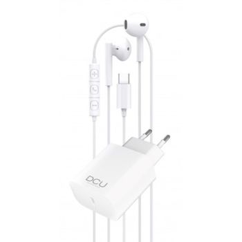 Auriculares DCU Tecnologic con cable USB-C con micrófono y cargador Power Delivery 20W