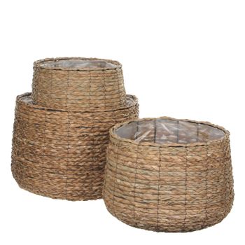 Jardinera avalon marrón claro  h32xb44xl44cm