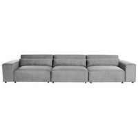 moderno sofa modular 3 plazas tapizado de tela gris hellnar