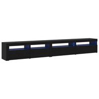 conjunto de mueble de tv 3 uds  mueble de salon  gabinete de tv roble negro 270 x 35 x 40 cm