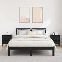mesitas de noche 2 uds - mueble para dormitorio - madera contrachapada - roble negro 40x35x50cm