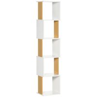 estanteria 33x28x161 cm natural y blanco