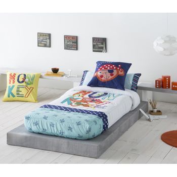 Edredon Ajustable Modelo Monkey Jvr Cama 90