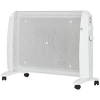 homcom calefactor electrico 1000w2000w radiador de mica con 2 niveles de potencia para 15-20m 79x27x54 cm blanco   aosom espana