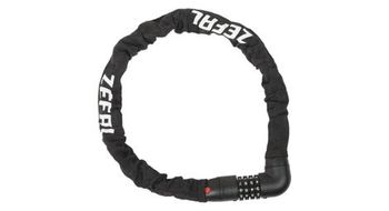 Antivol velo chaine a combinaison zefal m12 code diam 8mm l0 80m noir