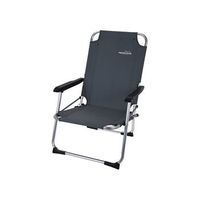 silla plegable de aluminio color gris 45x54x76cm