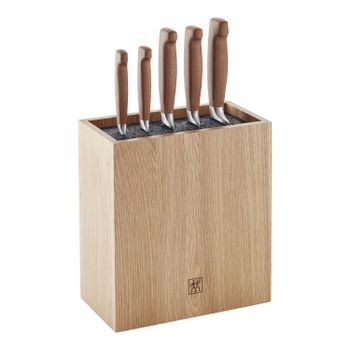 ZWILLING VIER STERNE 6-pzs, Taco de cuchillos, Marrón
