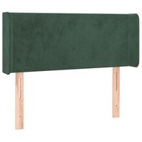 cabecero cama mueble de dormitorio con led de terciopelo 103 x 16 x 7888 cm verde oscuro m020002011