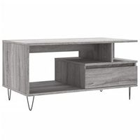 mesa de cafe - mesa de centro madera contrachapada gris sonoma 90x49x45 cm