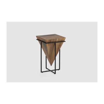 Mesa Auxiliar De Rincón Madera Natural Diseño Compacto