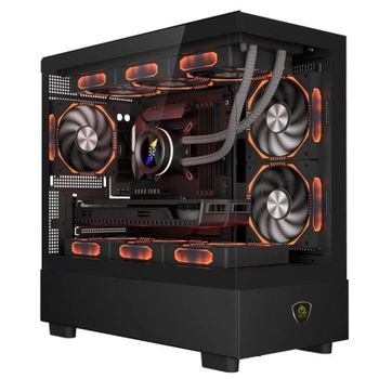 Torre Keep Out XC-301 Glass Negro ARGB Micro ATX/ITX Vidrio templado Ventilador 420mm GPU