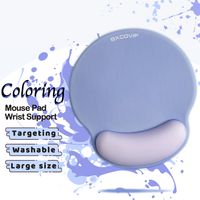 exco-alfombrilla de raton ergonomica con soporte de muneca de silicona comoda y suave base antideslizante de pu para ordenador oficina y hogar