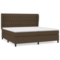 cama tapizada 203x203x128 cm tejido - marron