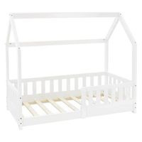 cuna con proteccion anticaida y somier 140x70cm blanco ecd geramny