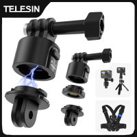 telesin adaptador magnetico de liberacion rapida con tornillo 14 para gopro hero insta 360 dji osmo accesorios de camara de accion