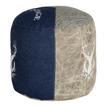 Asiento Redondo Lienzo Taburete Jacksonville Ø35x43cm Womo-design